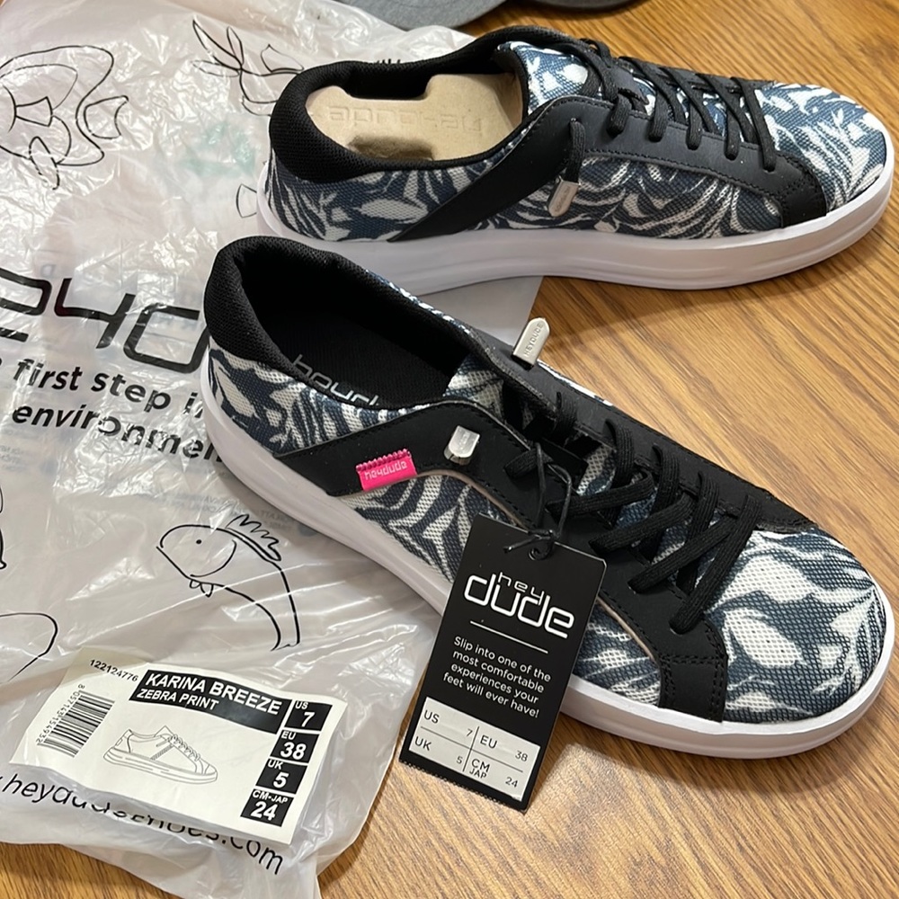 Hey dude zebra print kicks